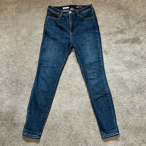 Pilcro High Rise Denim Legging Stretch Skinny Jeans size 27 Dark Wash